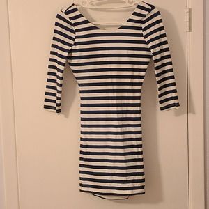 Billabong striped cut out back dress